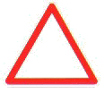 Triangle  bord rouge