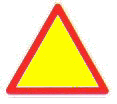 Triangle  fond jaune